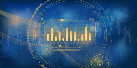 Abstract infographics with charts and golden trend elements.のイラスト素材