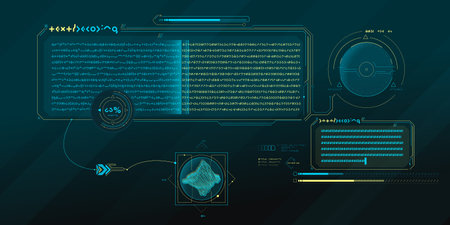 Sci-fi HUD interface for data research.のイラスト素材