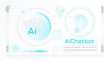 Abstract infographic concept on the topic of artificial intelligence.のイラスト素材