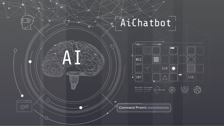 Digital brain with circuits, minimalistic artificial intelligence.