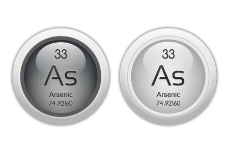 Arsenic - two glossy web buttonsの写真素材