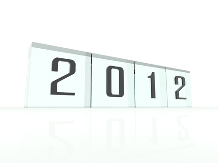 New Year 2012 on white backgroundの写真素材