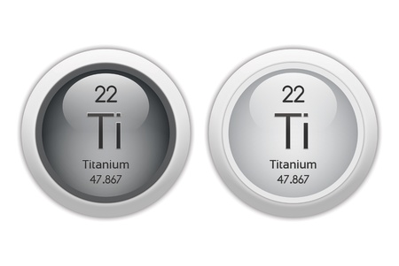 Titanium - - two glossy web buttonsの写真素材