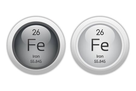 Iron - two glossy web buttonsの写真素材
