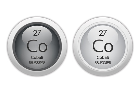 Cobalt - two glossy web buttonsの写真素材