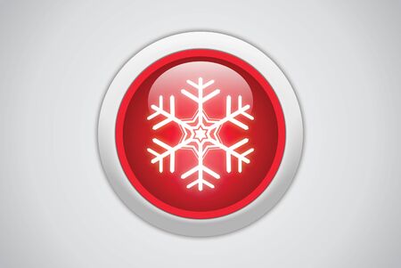 Red ice glossy buttonの写真素材