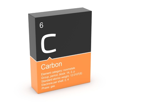 Carbon from Mendeleev s periodic tableの写真素材