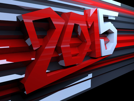 New year 2015 - futuristic abstract perspective
