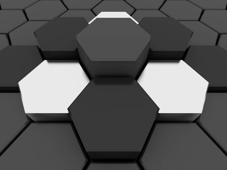 3D hexagons backgroundの写真素材