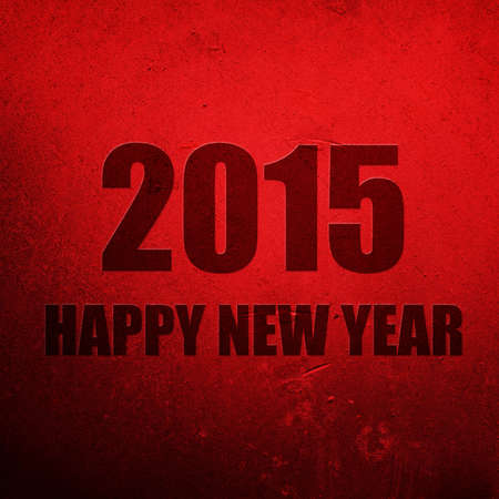 Happy New Year 2015 red rusty calendar background