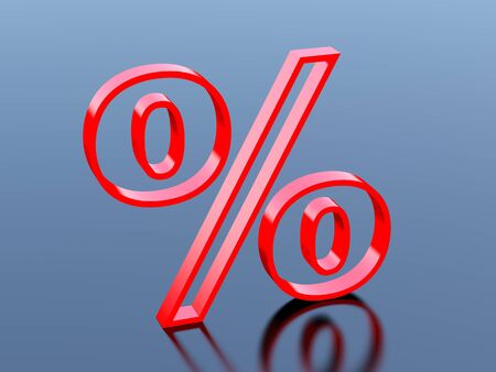 Red percent symbolの写真素材