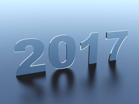 2017 blue glass calendar background
