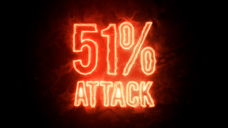 51% attack on blockchainの写真素材