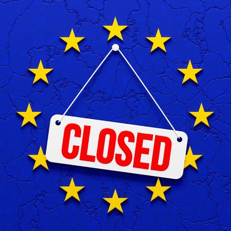 European Union closed 3D renderの写真素材
