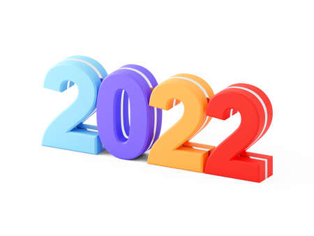 2022 new year colorful calendar background