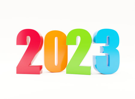 2023 colorful calendar background series 3D render