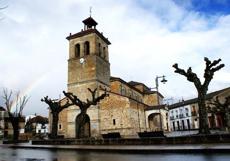 Church of Bonar (Leon, Spain), in the town squareの写真素材
