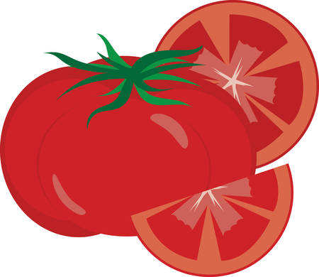 Vektor für Prepare a tasty sauce with this juicy red tomatoes designs by Concord  - Lizenzfreies Bild