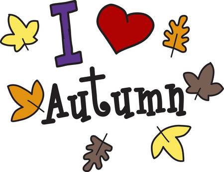 Autumn creates a colorful way to decorate and embellish.  Display your love for the colors of fall with this lovely fall motif.のイラスト素材