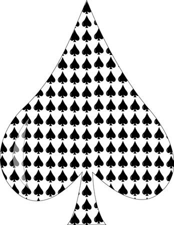 Spades of spades.  This design can add a fun element to textile decoration projects of all sorts.のイラスト素材