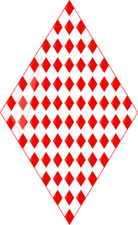 Diamonds on diamonds  what a pretty suit.  This design can add a fun element to textile decoration projects of all sorts.のイラスト素材