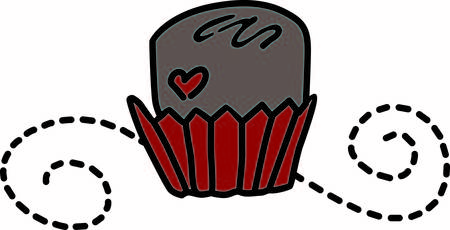 Every loves chocolate  Add this sweet chocolate with the swirly decor to give your project a yummy appeal.のイラスト素材