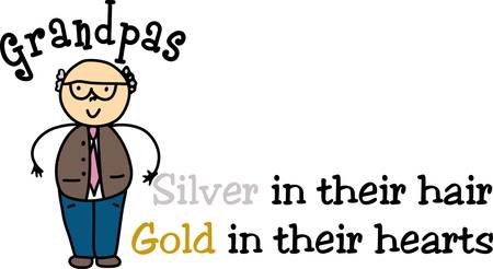 Grandparents give the best hug.  Give them this for grandparents day.  They will love itのイラスト素材