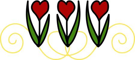 Red tulips are one of the most popular types of tulips and also an excellent way to declare love pick those designs by concordのイラスト素材