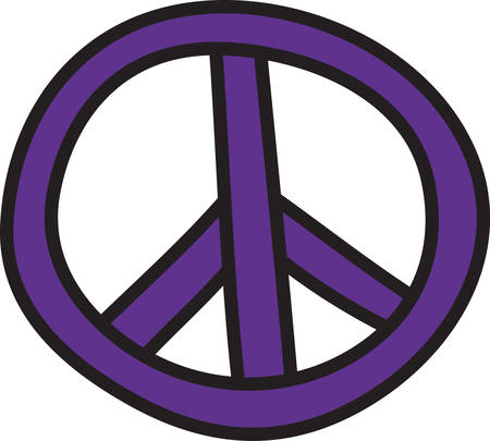 Add trendy and stylish appeal with this peace sign design.  Perfect way to add colorful appeal to your projects.のイラスト素材