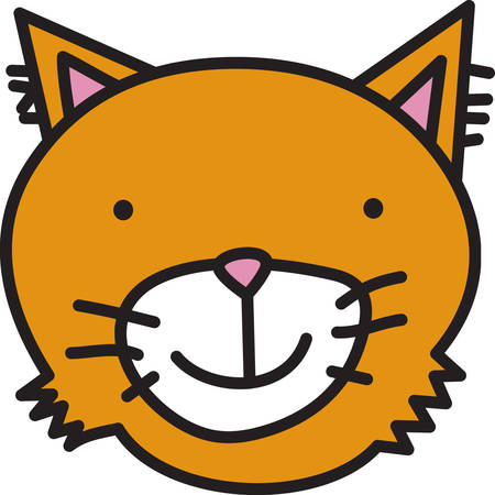 This is an purrrfect design for the cat lovers  Decorate apparel linens and bags with this fun kitty.のイラスト素材