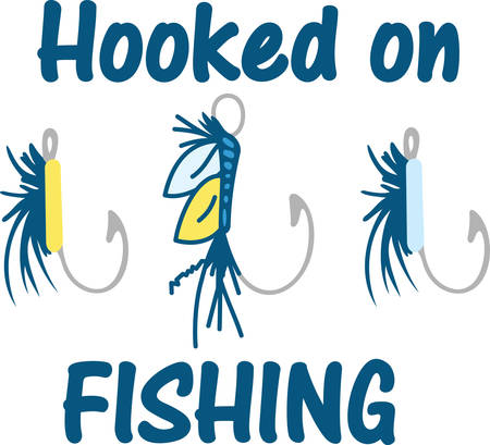 Set your hook with this pretty fly.  Perfect for your favorite fly fisherman.のイラスト素材
