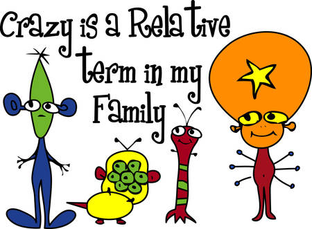 Aliens are creatures from other planets.のイラスト素材