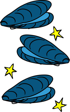 Oysters is one of the tastier sea food cull these designs from concord collectionsのイラスト素材