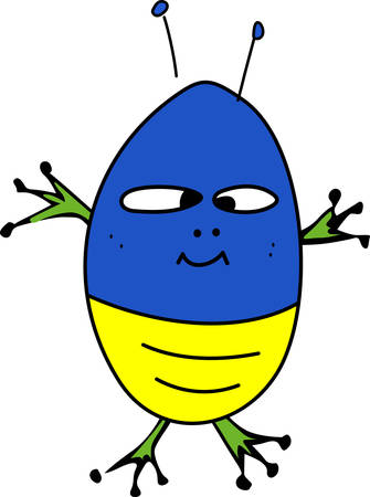 There are more than one million different species of insect alien in Planet.のイラスト素材