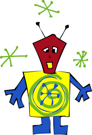 some time alien is also friendly in naturs.のイラスト素材