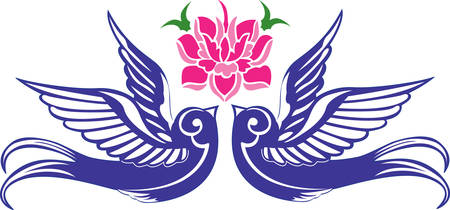 This fancy bird image is perfect to add to your next Valentine project.のイラスト素材