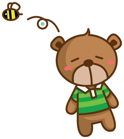 This cute teddy bear is a perfect addition to your next project.のイラスト素材