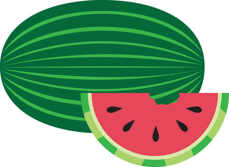 When one has tasted watermelon he knows what the angels eat.のイラスト素材