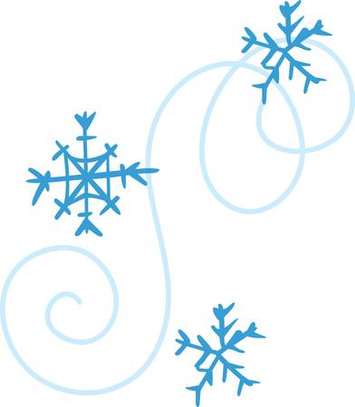 Snowflakes bring memories of holidays and winter fun.  Use this snowflake to add a touch of winter magic.のイラスト素材
