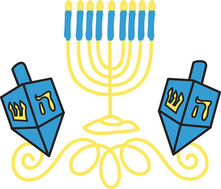 Storkie offers different hanukkah wording suggestions to help personalize cards and invitations.のイラスト素材