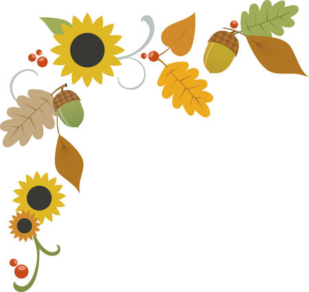 Autumn is a second spring when every leaf is a flower.のイラスト素材