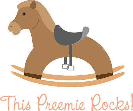 A model of a horse mounted on rockers or springs for a child to sit on and rock pick those designs by Concordのイラスト素材