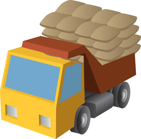 Buck up or stay in the toy truck.のイラスト素材