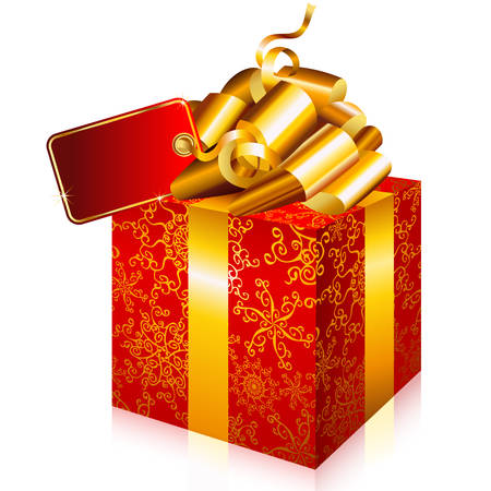 Everyone loves a surprise.  Add this Christmas box to your design.のイラスト素材