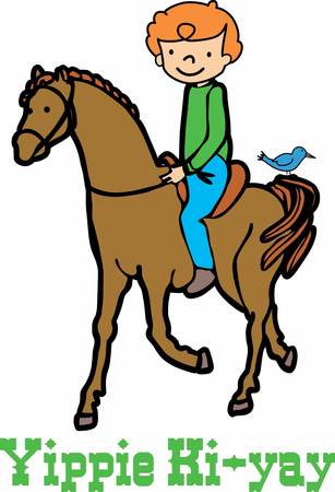 Horse riding is seen to be an adventure sport to boys pick those designs by Concordのイラスト素材