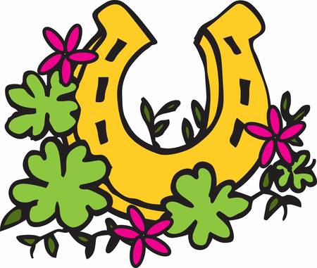 Protect against evil and attract good luck with this lucky horseshoeのイラスト素材
