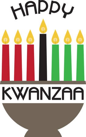 Kwanzaa is a panAfrican celebration of heritage and culture and family and community.のイラスト素材