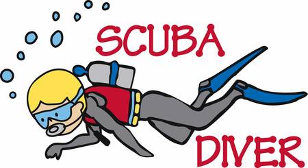 "The most enjoyable experience in the sea is scuba diving get these designs from concord collections "のイラスト素材