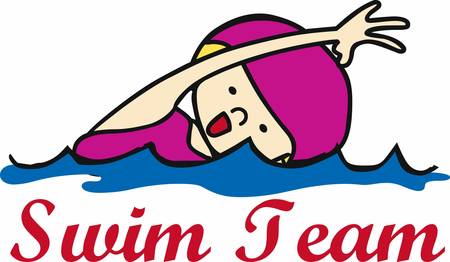Get these swimming girl designs from Concord collectionsのイラスト素材