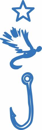 The tool that is used so often for fishing is fishing fly get these designs from Concord collections.のイラスト素材